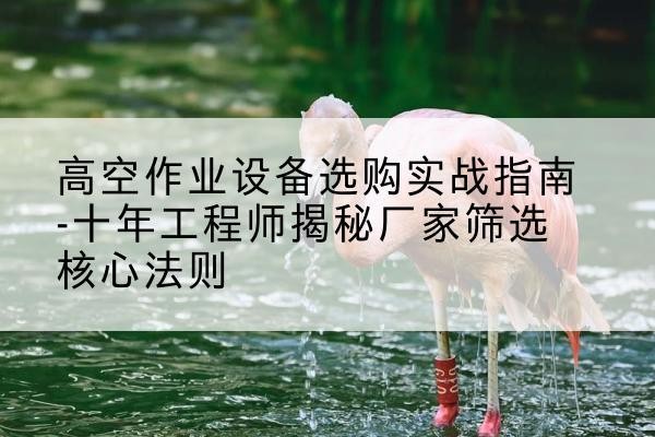 昌江剪叉式升降机厂家-高空作业设备选购实战指南-十年工程师揭秘厂家筛选核心法则